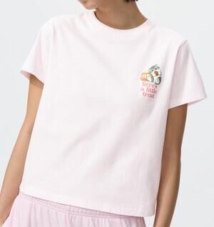 Mofusand x Uniqlo Sweet Treat UT Graphic T-Shirt in Pink